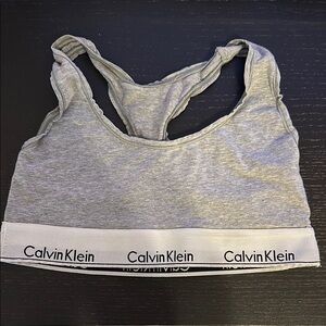 Calvin Klein Gray Bralette with Racerback Design